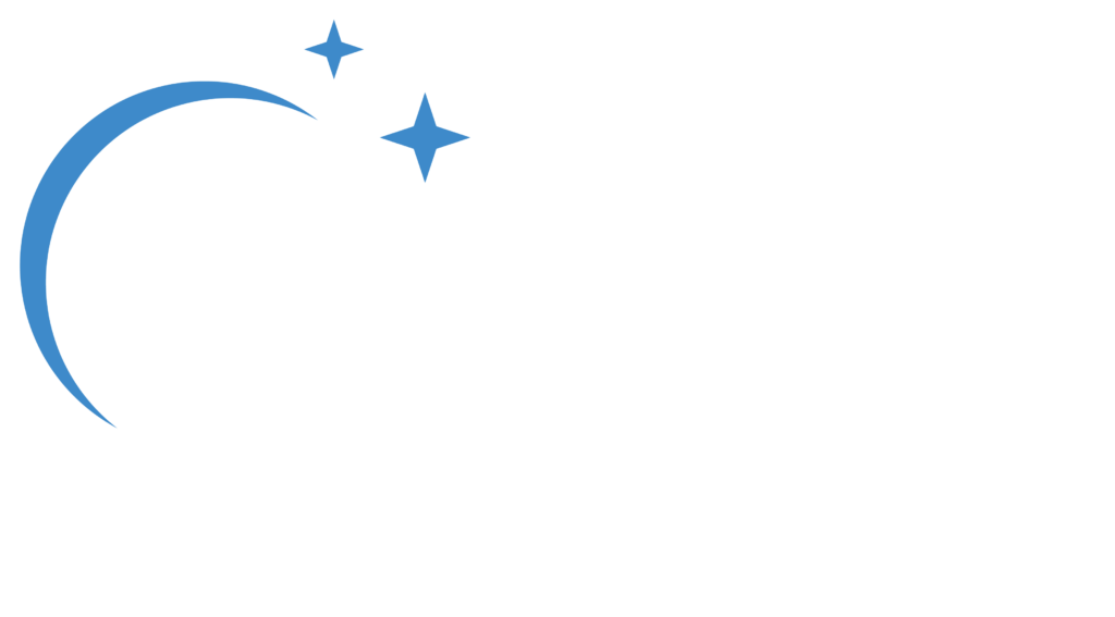 Moonbeam Land Company Logo White and Blue