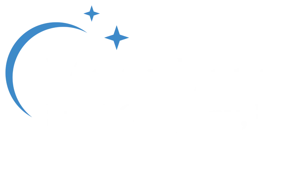 Moonbeam Land Company Logo White and Blue